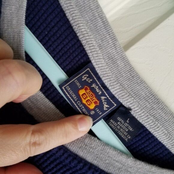 Route 66 Long John Shirts Navy, Size Large NWOT - Picture 3 of 3